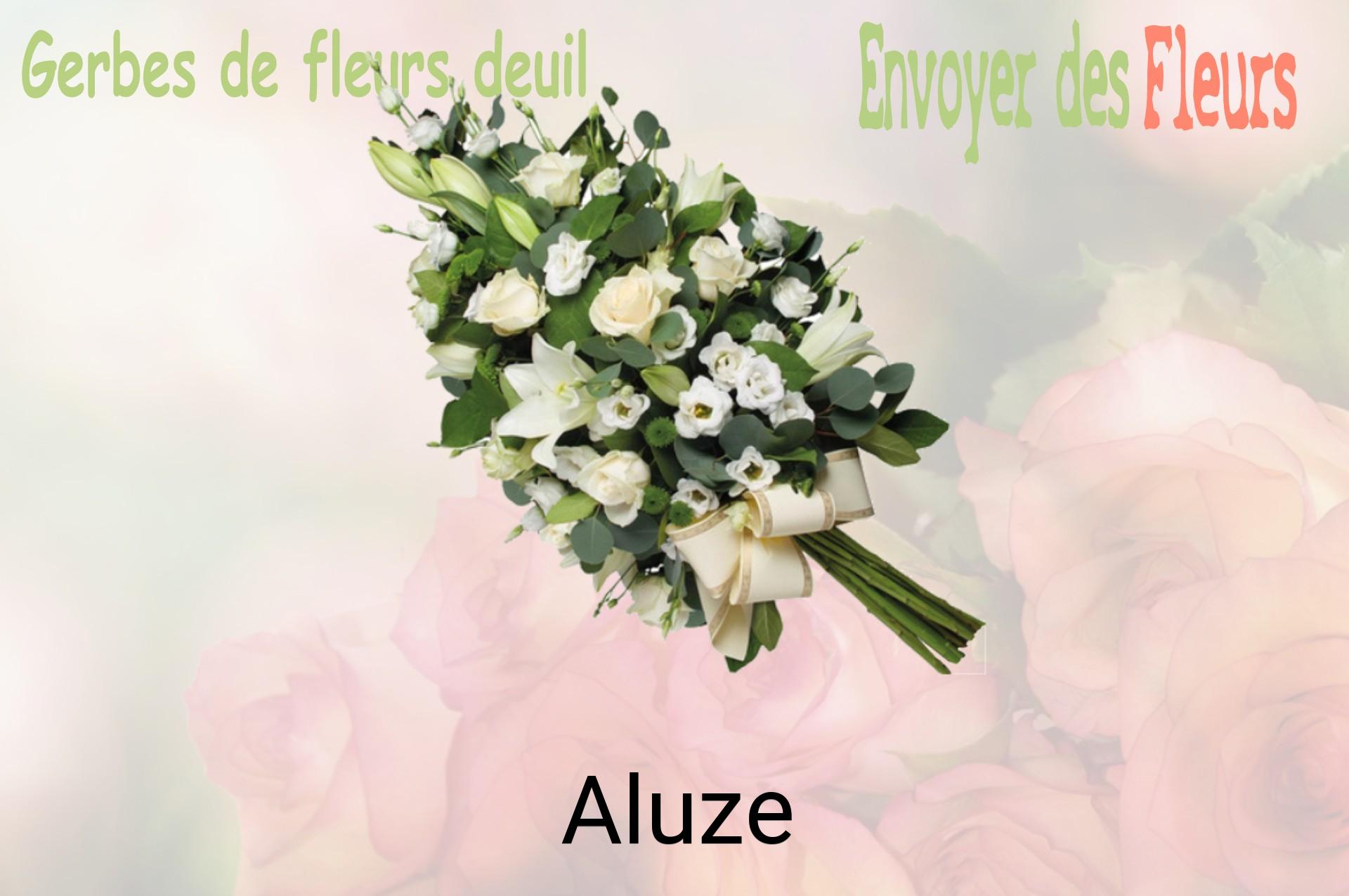 Gerbe de fleurs de deuil livrée à Aluze